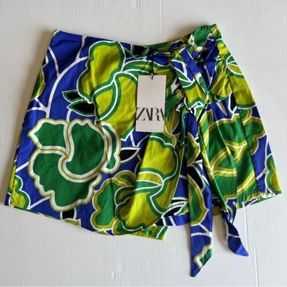 ZARA PRINTED PAREO SKORT MULTICOLOURED | 7484/030 SIZE S - Picture 5 of 10